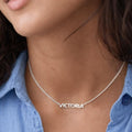 Custom Name Necklace, 925 Sterling Silver, Minimalist Egyptian Style, Personalized Gift